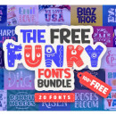 Free Bundle of 20 Funky Fonts