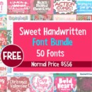 Free Bundle of 50 Charming Fonts